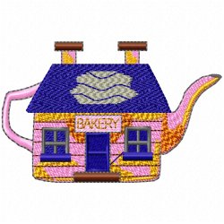 Teapots Embroidery Design 4 Teapots Embroidery Design 4